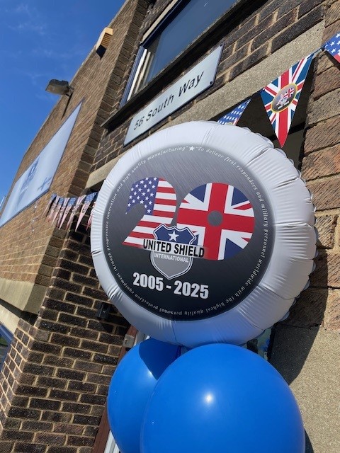 United Shield International employees celebrating 20-year anniversary